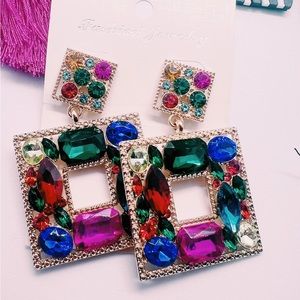 Stylish multicolored earrings